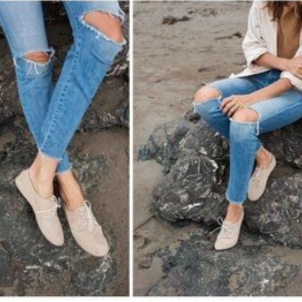 Hobes Suede Boat Size 40 Gray Lace Up NWOT